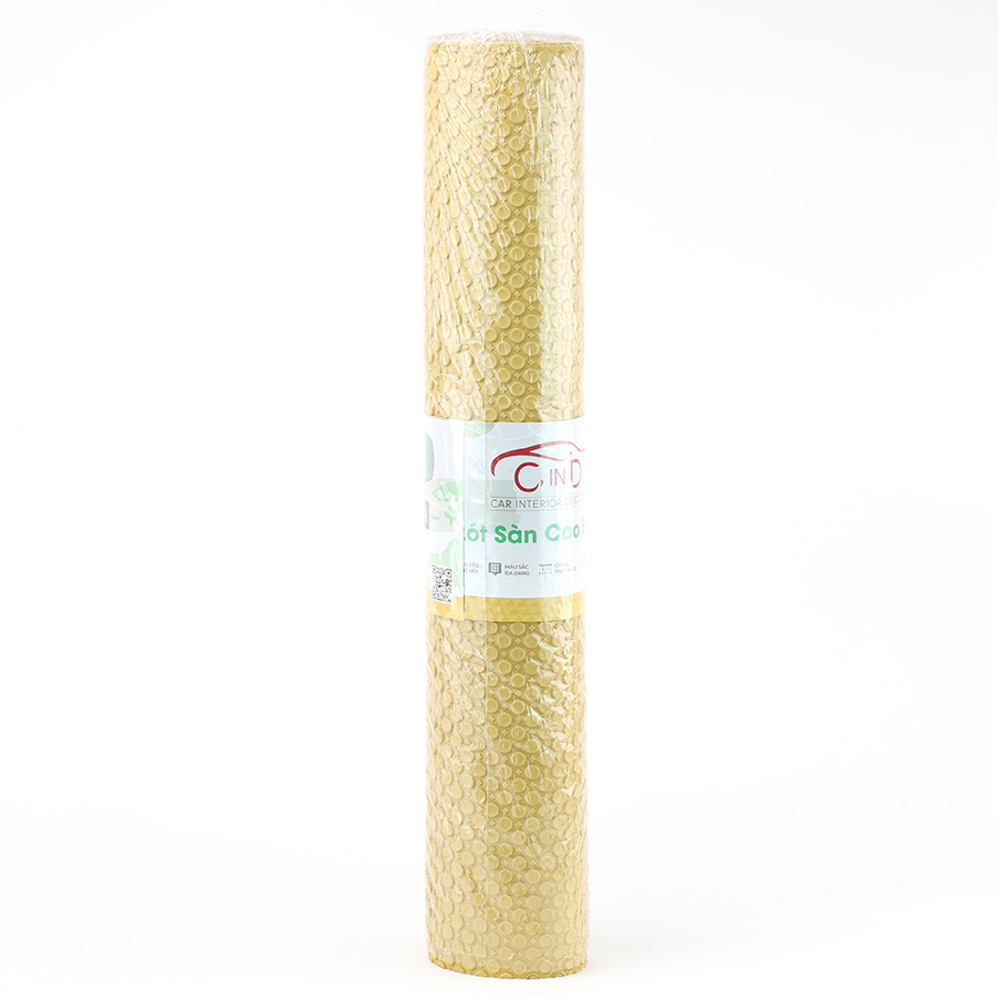 Thảm cuộn 3D hạt tròn HB008B vàng kem Size 1.5M*0.6M