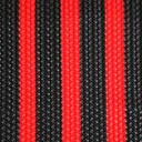 Lót sàn cuộn CIND 3D hạt chữ nhật xéo HB007 đen đỏ Size 9M*1.2M