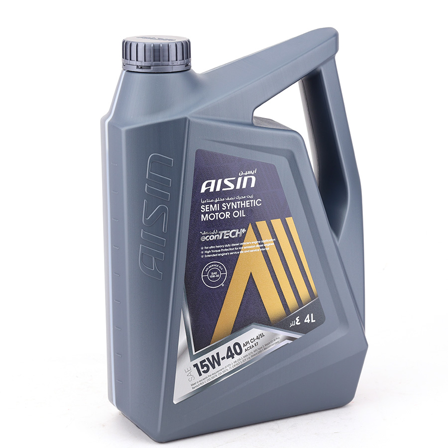 Nhớt Động Cơ Aisin 15W-40 CI4/SL Semi Synthetic 4 Lít ECSI1544P