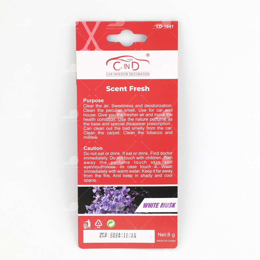 Lá thơm CIND 8g CD-1641 WHITE MUSK