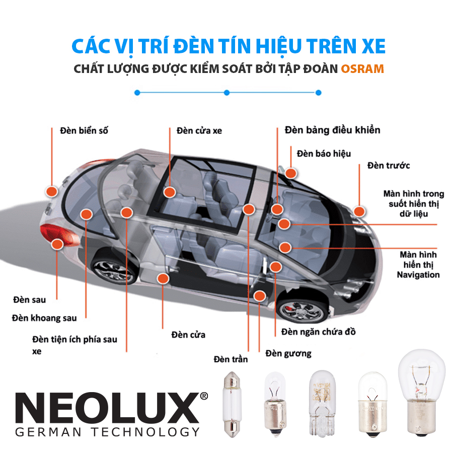 Bóng Cana Trung C5W SV8.5 12V 10W T11*38 N239 Hiệu NEOLUX