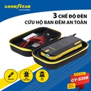 Bộ kích điện GOODYEAR GY-5358 12V 12000mAh - 670A - 44.4Wh - 3.0A mặt đồng hồ điện tử
