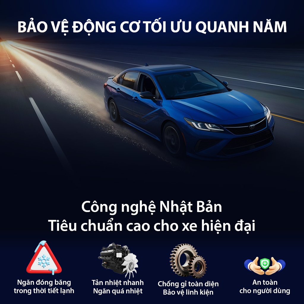 Nước giải nhiệt Aisin (màu lam/ 1 Lít) Glycol 50% SCPM50A1LB