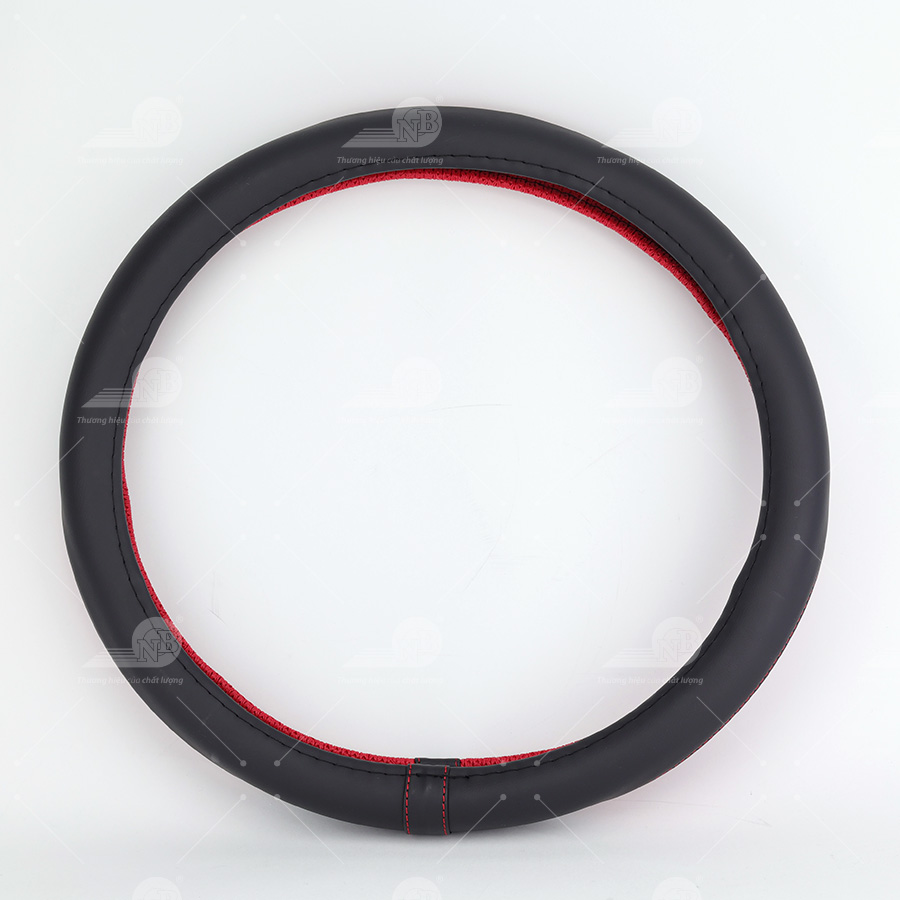 Bao vô lăng CIND PU+TPE E011 size M đen/đỏ