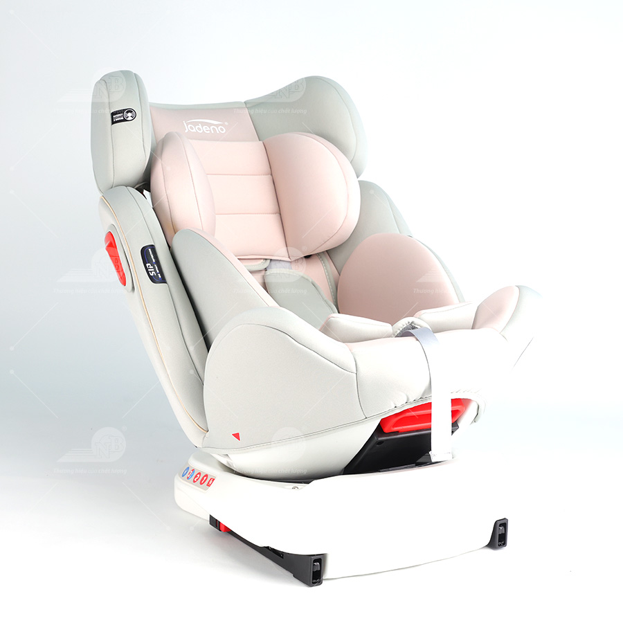 Ghế an toàn cho trẻ em trong xe hơi kiểu ISOFIX xoay 360 độ QM-360A Hồng