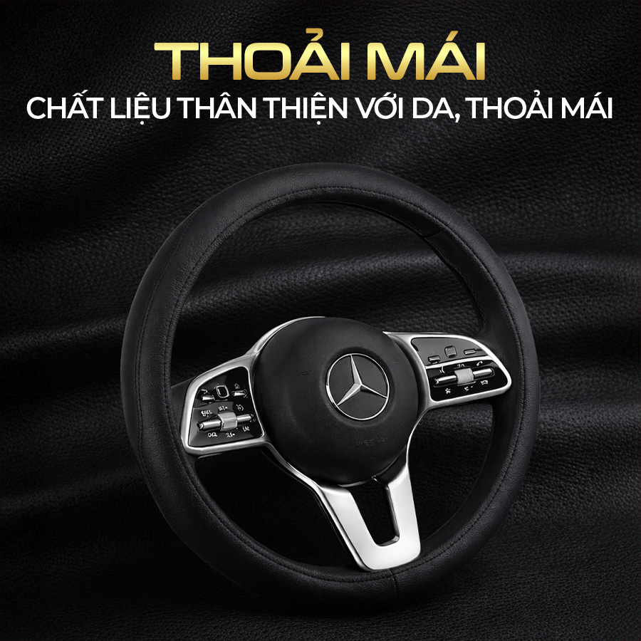 Bao vô lăng CIND PU+TPE TP990 size M đen