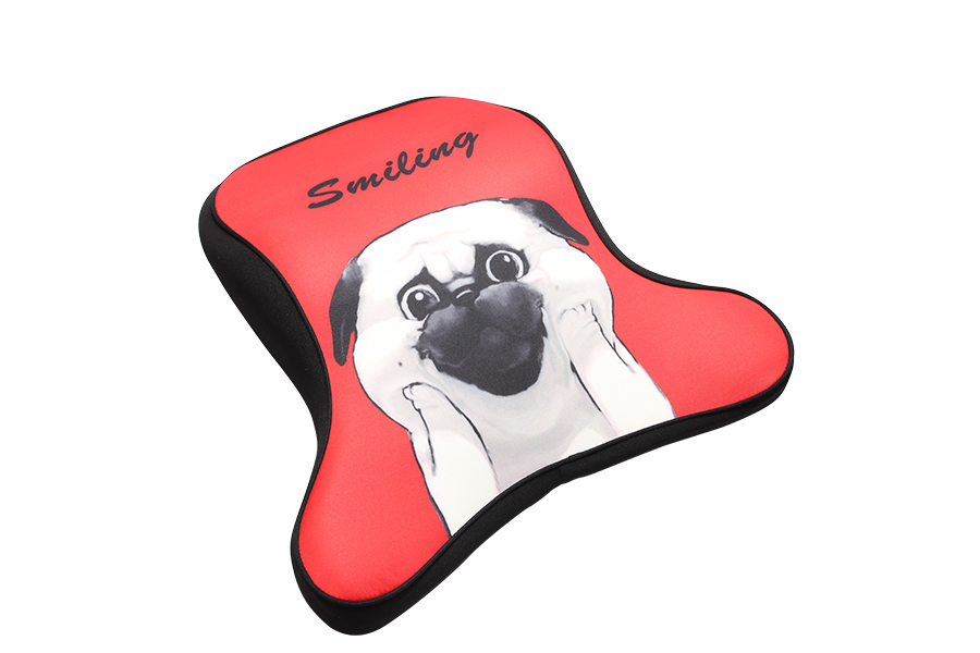 Gối đầu vai cao cấp con chó mặt cười Focus F-NOBLE #9901đỏ