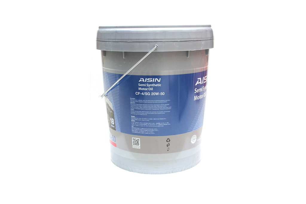 Nhớt Động Cơ Aisin 20W-50 CF4/SG Semi Synthetic 18 Lít ECSF20518PL