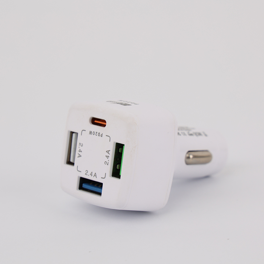 Đầu sạc 3 cổng USB+1 Type C PD20w BK365 màu trắng