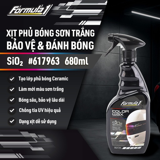 [TRF1617963] Đánh bóng sơn Ceramic dạng xịt màu trắng Formula 1 (680ml) # 617963 (#617021)